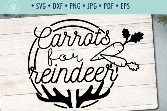 Carrots for Reindeer Christmas Svg: Graphics and Crafts