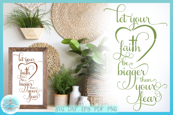 Faith Bigger Than Fear Graphics for Crafts