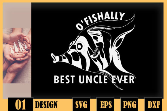 Mens OFishally Best Uncle Ever Fisherman Graphics