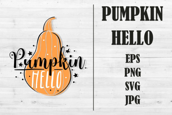 Pumpkin Hello Sublimation PNG for Crafts
